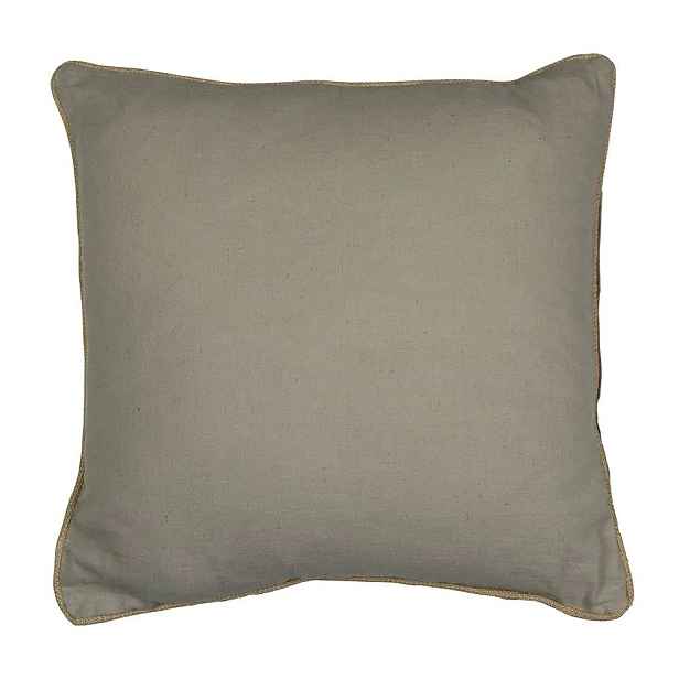 Šedý plátěný polštář s jutovým lemováním Jutei - 45*15*45 cm  Mars & More