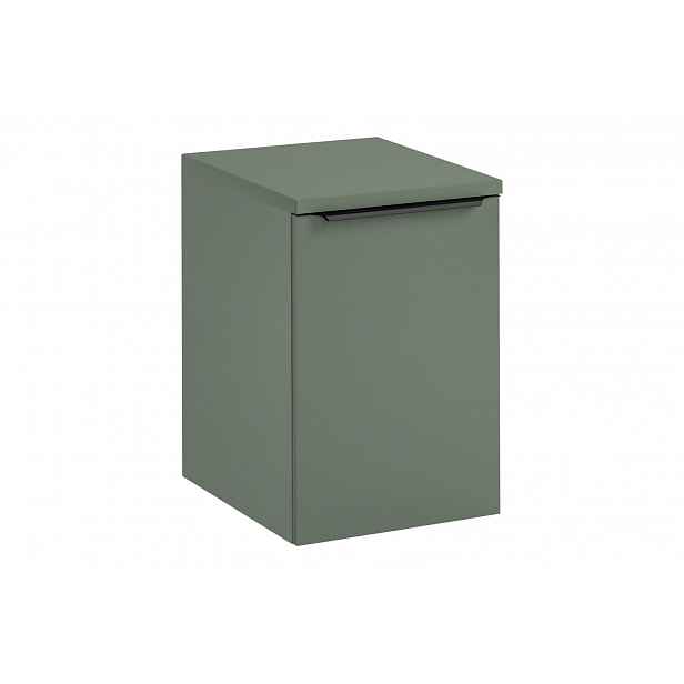 Szafka łazienkowa z koszem na pranie i z blatem 40 cm Sombra Green