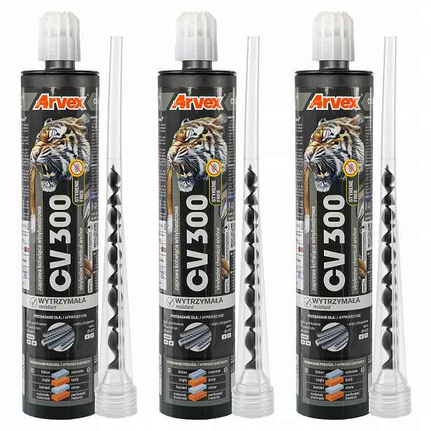 Chemická kotva Arvex CV 300 ml Vinylesterová míchačka kotva bez styrenu