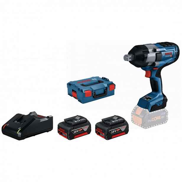 Bosch - 18V AKU rázový utahovák, 2x aku 5,0 Ah, nabíječka 06019J8522