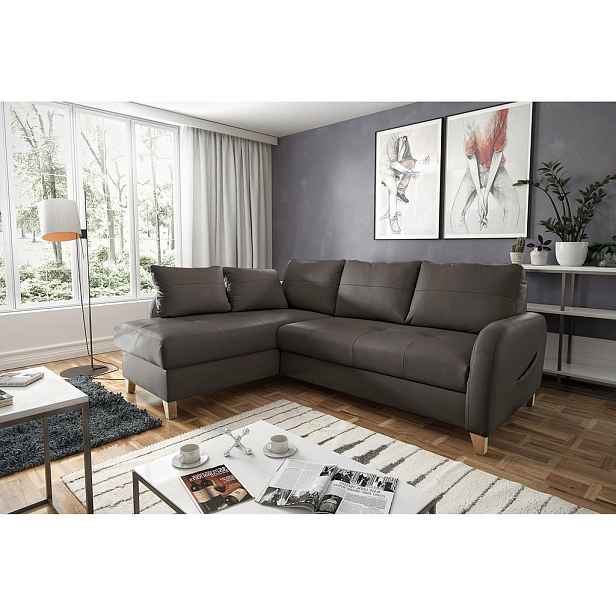 Livetastic ROHOVÁ SEDAČKA, textil, kůže, tmavě hnědá