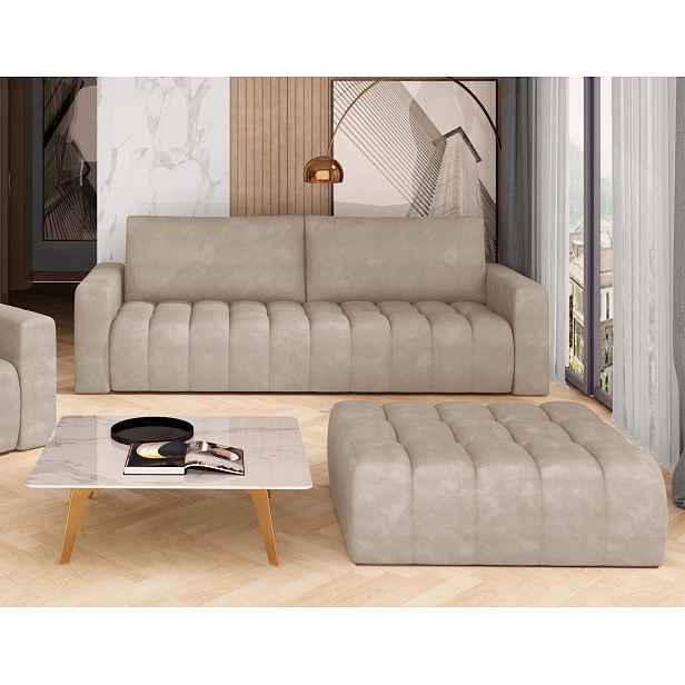 Designový taburet ILANIS - béžový