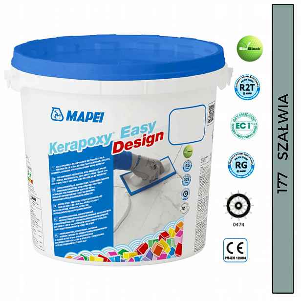 Mapei Epoxidová Spárovací Hmota Kerapoxy Easy Design 3 kg Kyselinovzdorná 177 Šalvěj