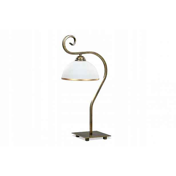 Noční lampa Wivara zlatá 50 cm, skleněné stínítko, 1x E27