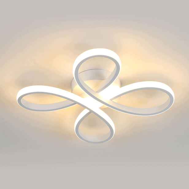 Stropní svítidlo, bílé závěsné Led, moderní do obývacího pokoje, 3000K, 30W