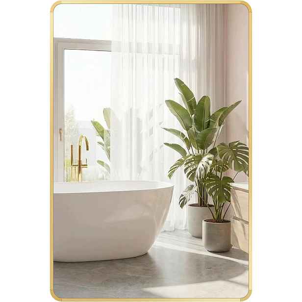 Zrcadlo Songmics LWM010AB01 obdélníkové 61x1,3x91 cm zlaté