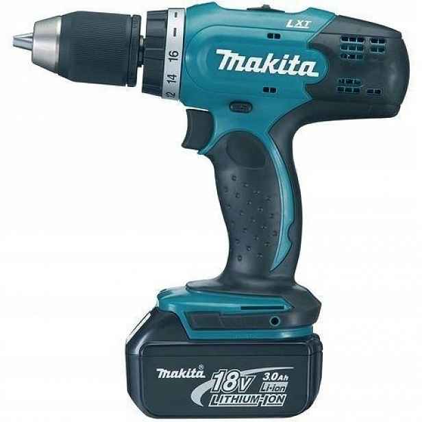 Makita DDF453SFE aku vrtačka 18V/2*3Ah, 42Nm, 0-400/1300 ot./min, kufr