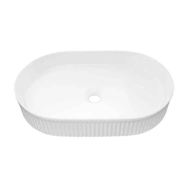 ArtCom Keramické umyvadlo BEYOND 3 E-6531 | bílý lesk 56 x 36 cm