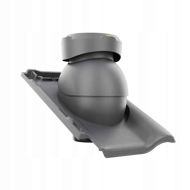 Krbový kanalizační ventilátor fi110 střešní Roben Piemont Titan Šedý