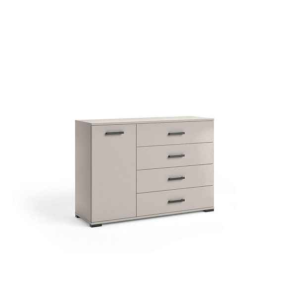MASSENO KOMODA ALBANO, 120/83/40 cm se 4 zásuvkami, počet dvířek: 1, kašmírová