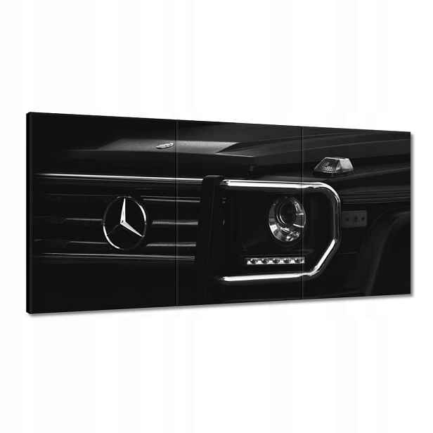 Obrazy 120x60 Mercedes černý terénní