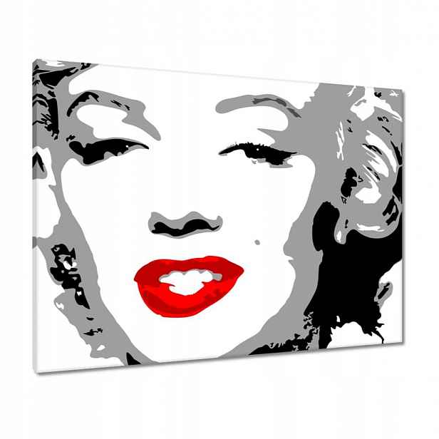 Obrazy 80x60 Marilyn Monroe Červené rty Pepř