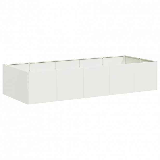 vidaXL Truhlík bílý 200x80x40 cm ocel