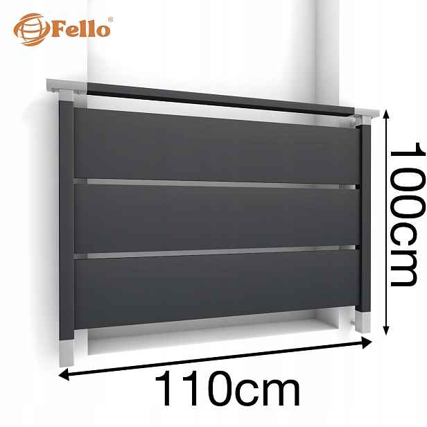 Solid Max Francouzský balkon 110 cm Zábradlí Ral