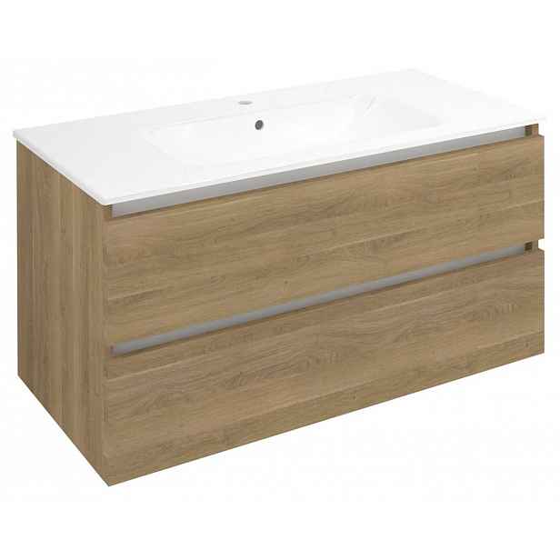 Sapho Ezara - Umyvadlová skříňka, 100x46x52 cm, 2 zásuvky, dub Cuneo EZ101-2525