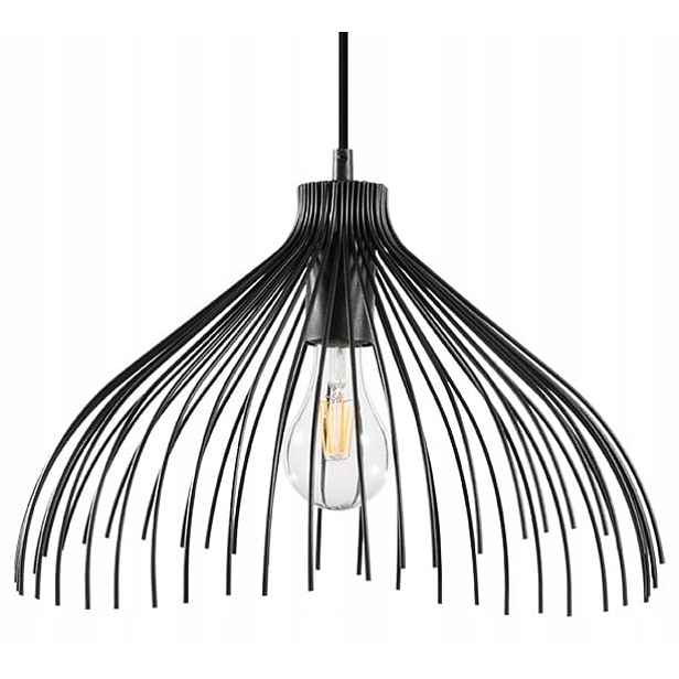 Sollux Závěsná lampa černá kovová kulatá 40 cm do obývacího pokoje jídelny
