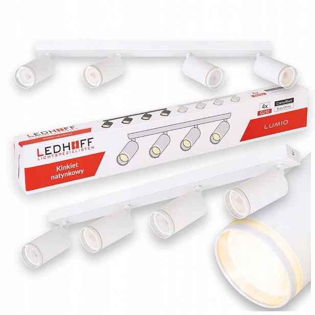 stropní svítidlo Led bílá Svítidlo žárovky 4x GU10 Spot Nástěnné svítidlo do pokoje