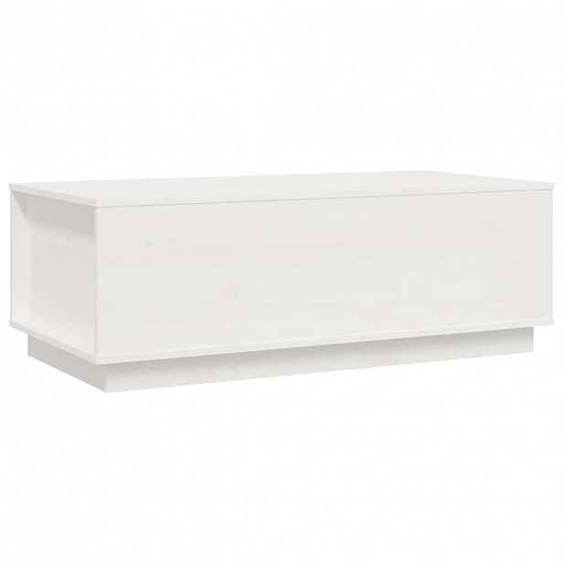vidaXL Konferenční stolek bílý 100x50x35 cm masivní borové dřevo