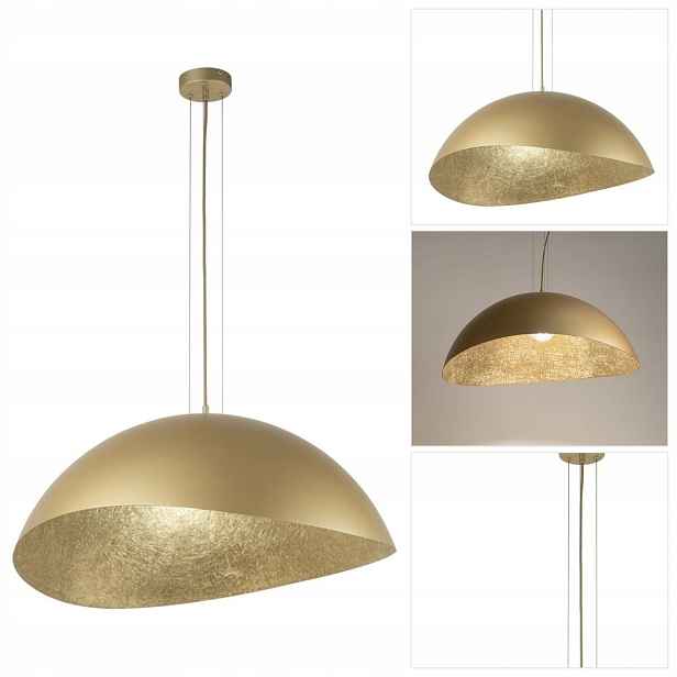 Zlatá závěsná lampa Solaris v moderním stylu do jídelny Sigma Lighting