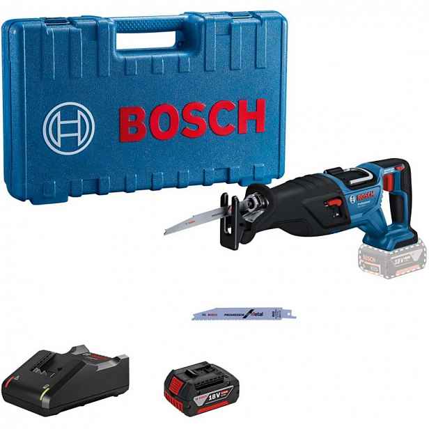 Bosch - 18V AKU mečová pila, 1x aku 5,0 Ah, nabíječka 06016C0021