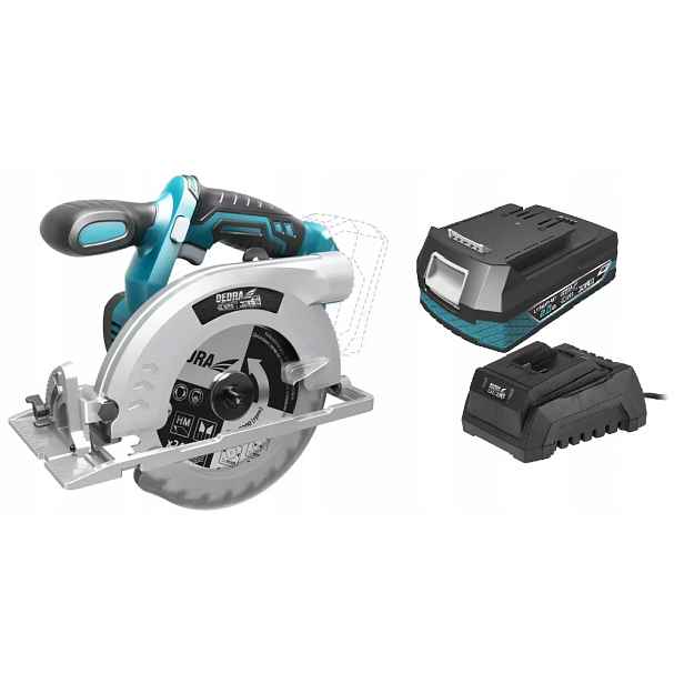 Dedra Ruční pila akumulátor 2AH Set Pila 18V DED7064 kotouč 165MM