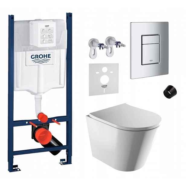 Sada Wc Grohe Rapid s mísou Omnires Tampa a tlačítkem chrom mat