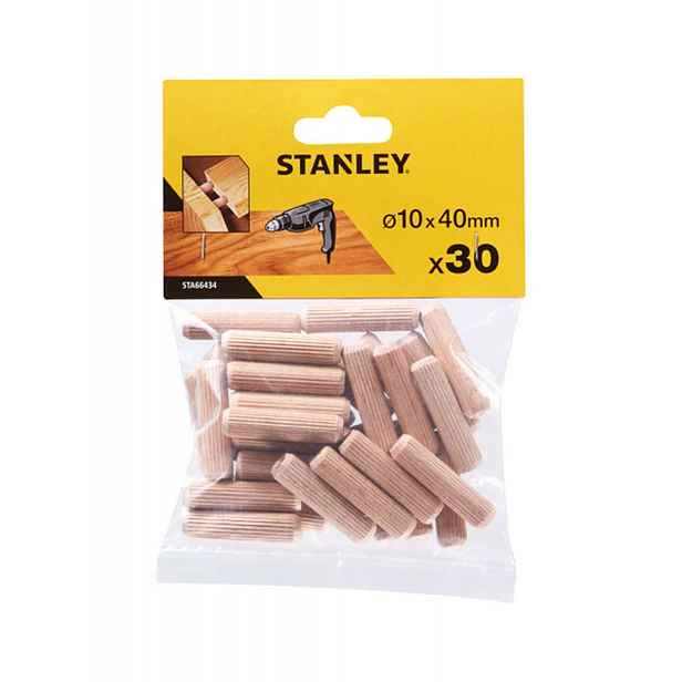 Stanley - Sada dřevěných spojovacích kolíků 10x40 mm, 30 ks STA66434-QZ
