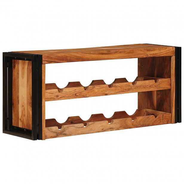 vidaXL Stojan na víno Hnědá 100 x 45 x 33 cm Masivní akátové dřevo