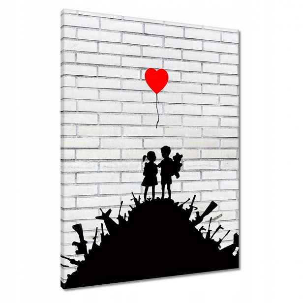 Obrazy 60x80 Banksy Sterta zbraně Balon