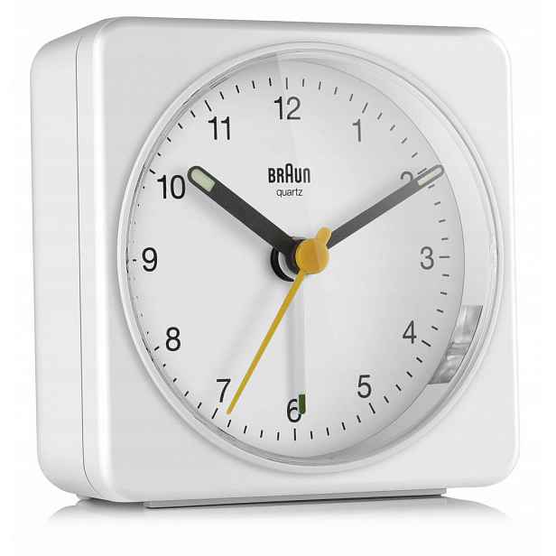 Klasický Budík Braun BC03W Alarm Zdřímnutí Podsvěcení