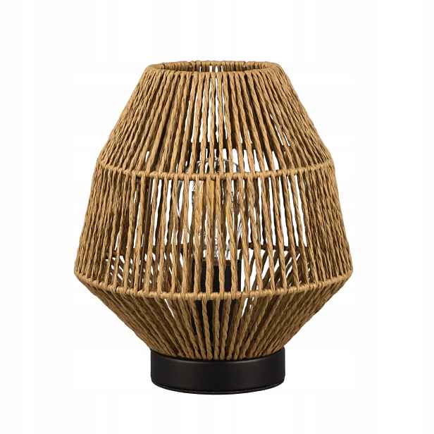 Stolní lampa boho hnědá černá z papíru do ložnice obývacího pokoje 20 cm Rl