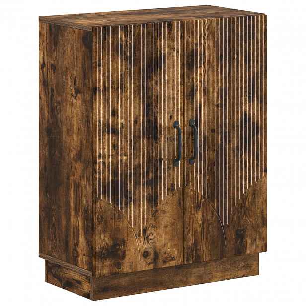 vidaXL Koupelnová úložná skříň HOORN Kouřový dub 59,5 x 31 x 77 cm