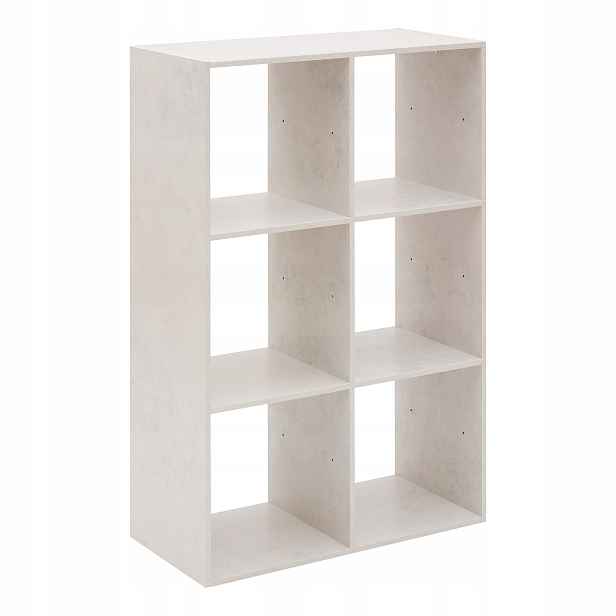 Modulární Regál Se 6 Přihrádkami Mdf Béžovo-bílý 67,5X32X100,5 CM