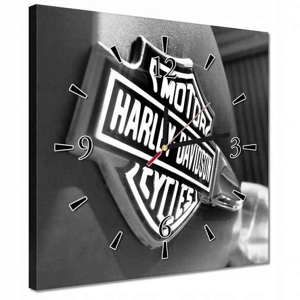 Hodiny 30x30 Logo Harley Davidson