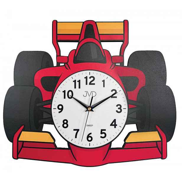 Nástěnné Hodiny Závodní Auto Do Dětského Pokoje Jvd HJ116 40x33 cm