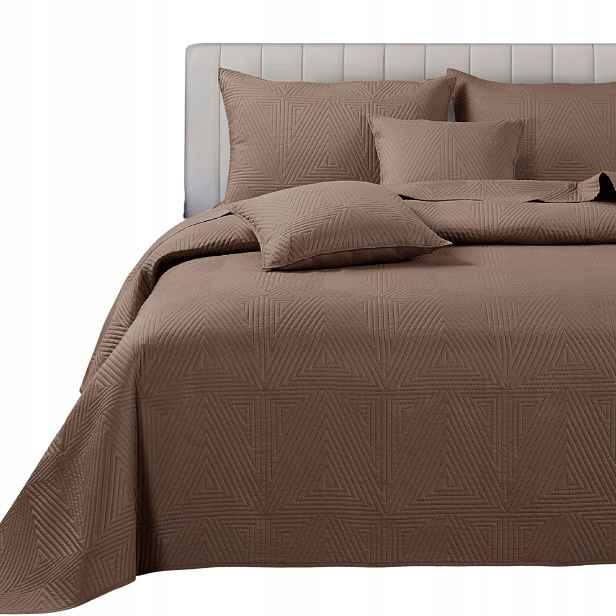Přehoz Na Postel Pikovaná Kapa Koc Pled 240x260 Trio Hnědá