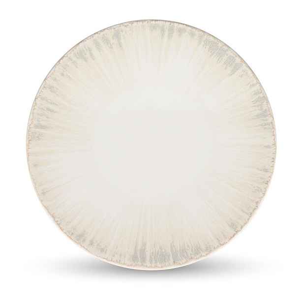 Světle šedý servírovací porcelánový talíř ø 32 cm Nuance – BonBistro