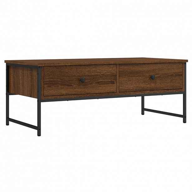 vidaXL Konferenční stolek hnědý dub 101x49x39,5 cm kompozitní dřevo