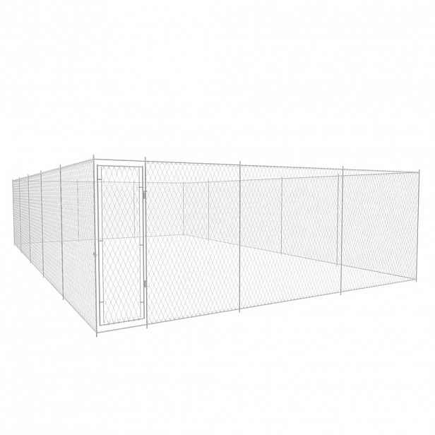 vidaXL Venkovní psí kotec pozinkovaná ocel 950x570x185 cm