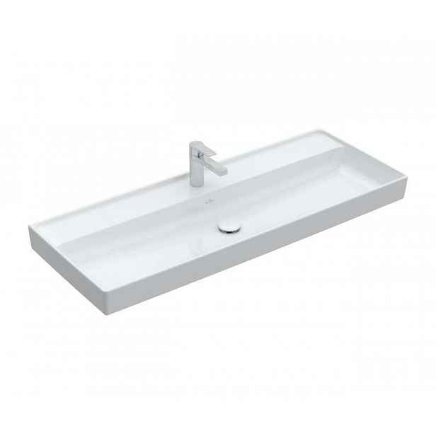 Villeroy & Boch Collaro - Umyvadlo nábytkové 120x47 cm, bez přepadu, otvor pro baterii, alpská bílá 4A33C201