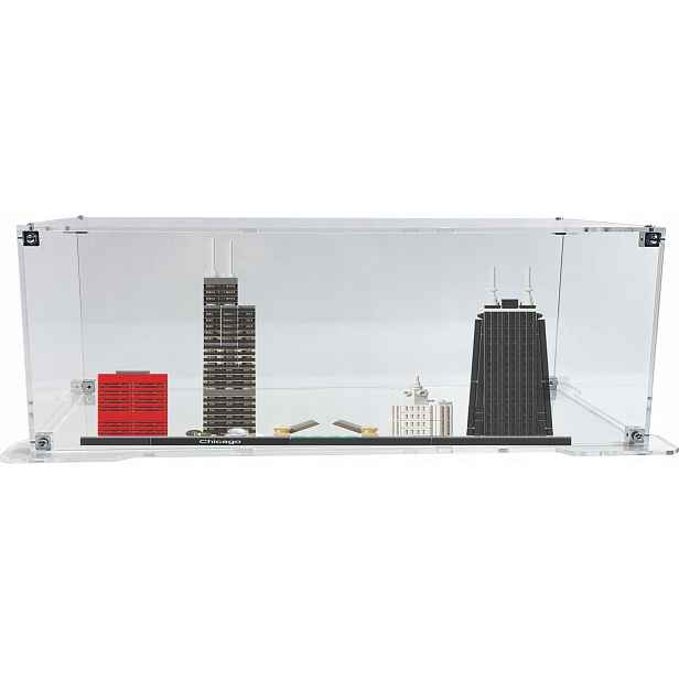 Vitrína s podstavcem Drewlandia pro stavebnici Lego 21033 Architecture Chicago
