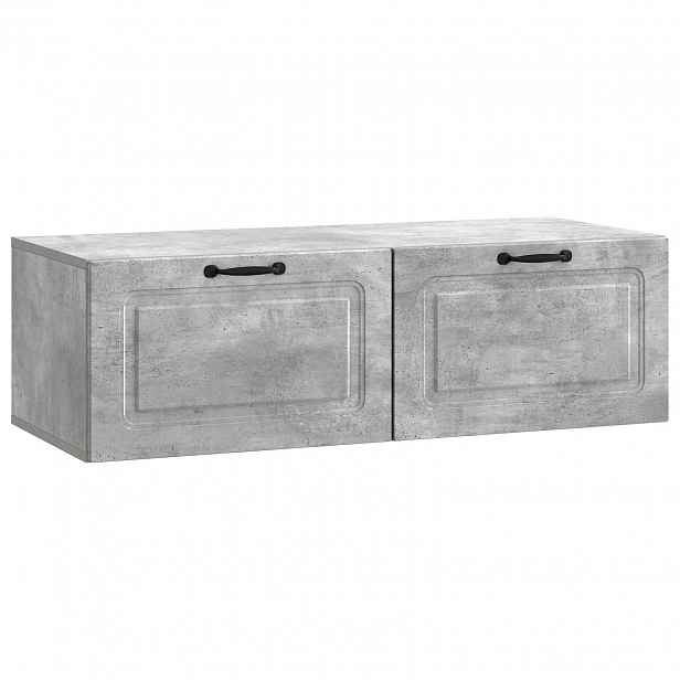 vidaXL Nástěnná TV skříň Nástěnný Betonově šedá 98 x 41 x 30 cm