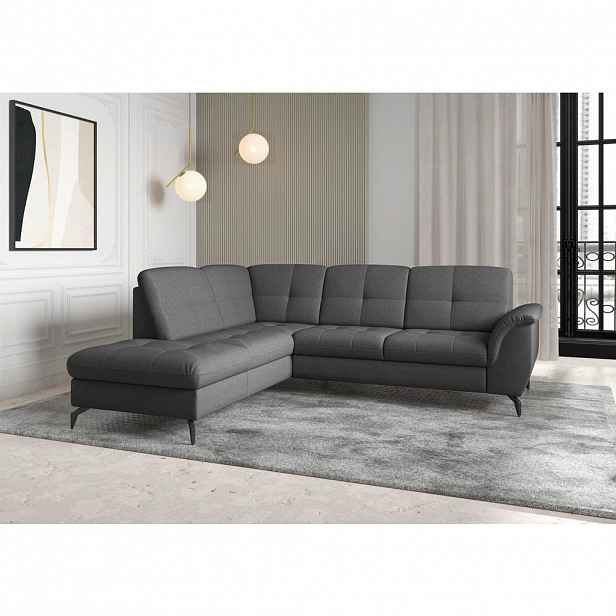 Sit & More ROHOVÁ SEDAČKA, textil, tmavě šedá
