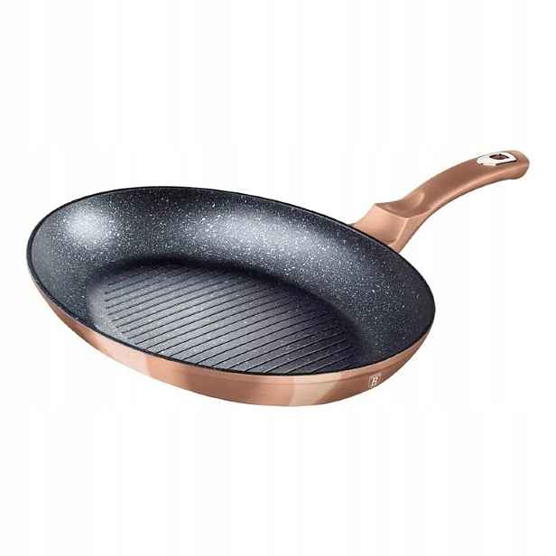 Berlingerhaus Rosegold Metallic Line Pánev na ryby a steaky s mramorovým
