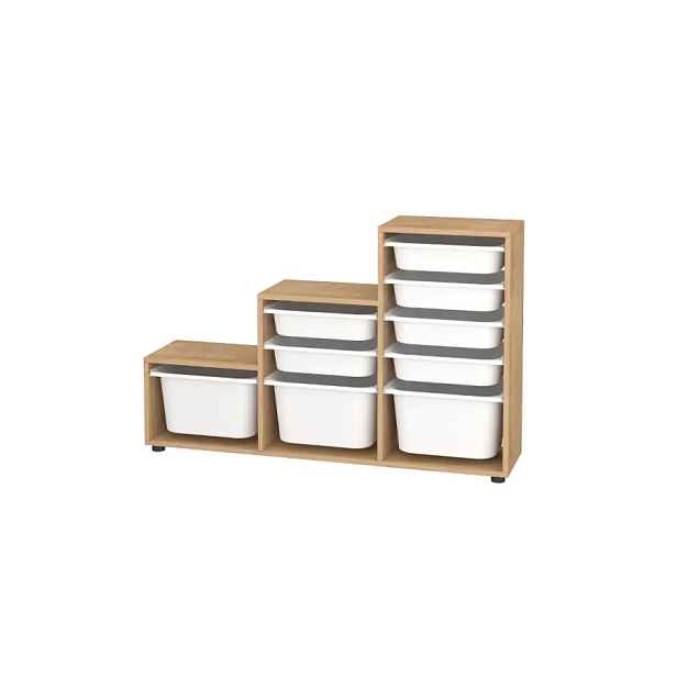 Casarredo Úložný regál ALARA - bílá/dub safírový