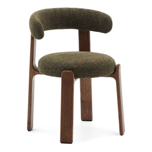 Khaki/hnědá jídelní židle z jasanového dřeva Granite – Kave Home