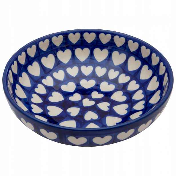 Miska na müsli polévku 17 cm Ceramika Artystyczna Bolesławiec 0375J Srdce