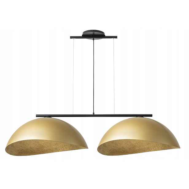 Sigma Lighting Závěsná lampa Černá Zlatá Kopule 2xE27 Solar 68 cm