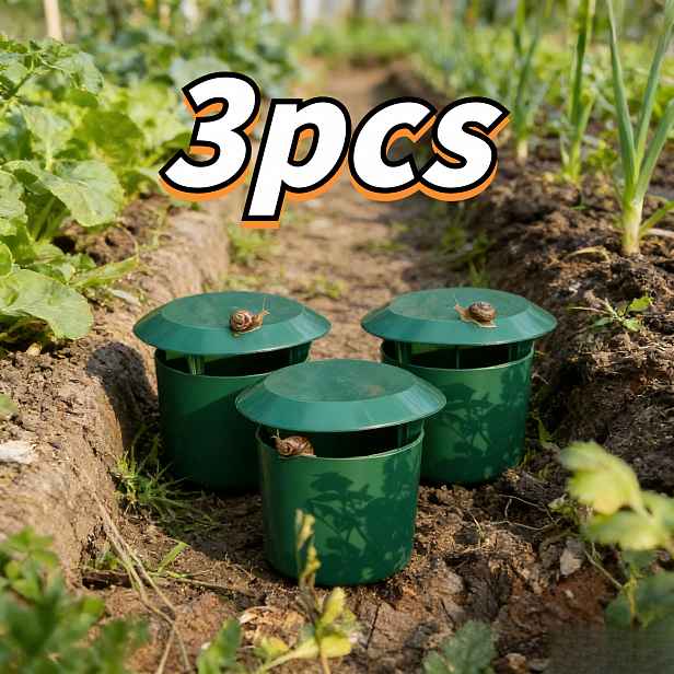 TEMU Sada 3 opakovaně použitelných pastí na slimáky, snadno použitelné plastové lapače pro dvůr, zahradu a farmu, účinné boje proti slimákům a