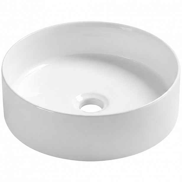 Umyvadlo keramické  Pinto - na desku - bílá lesklá - Ø 35,2 cm